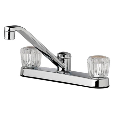 HOMEWERKS 8 in. HomePointe Kitchen Faucet with 2 Acrylic Handle - Chrome 242103